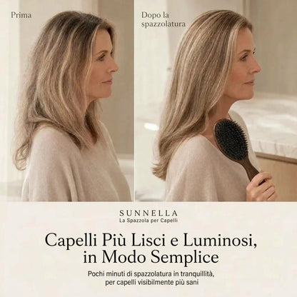 Sunnella™ Spazzola in setole di cinghiale “Secondo giorno” – Radici fresche più a lungo per capelli fini e grassi