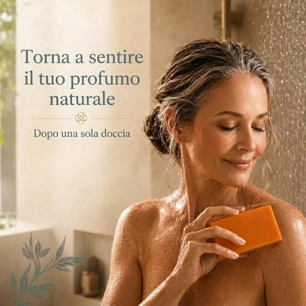 Sapone Giapponese al Cachi – Elimina alla Radice l'Odore della Pelle che Cambia con l'Età