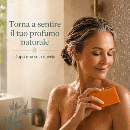 Sapone Giapponese al Cachi – Elimina alla Radice l'Odore della Pelle che Cambia con l'Età
